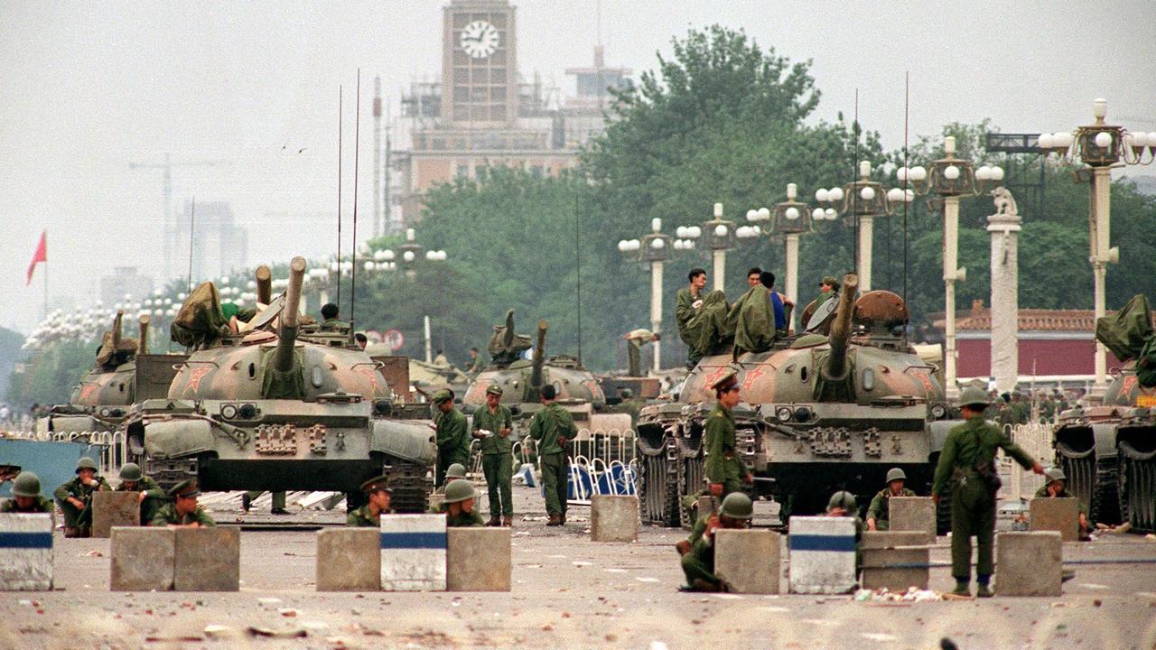 Over the weekend, the Chinese government defended the bloody crackdown in 1989. Picture: Manny Ceneta / AFP