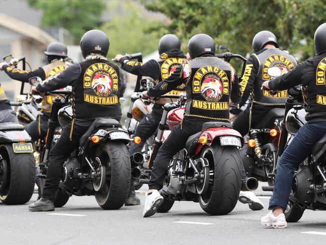 Comanchero bikies wer ea ctive in Canberra. Picture: NCA NewsWire / David Crosling