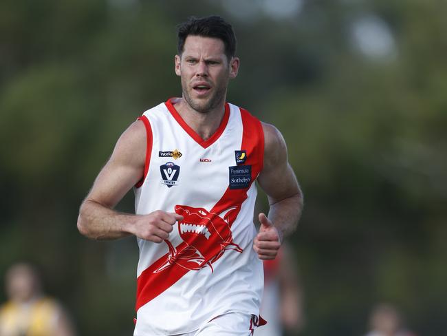 Former North Melbourne and Adelaide Crows midfielder Sam Gibson has started the season strongly for Sorrento. Picture: Valeriu Campan