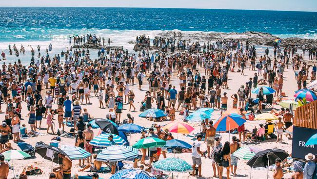 The annual surf event would annually attract thousands of fans to the Gold Coast. Picture: Destination Gold Coast