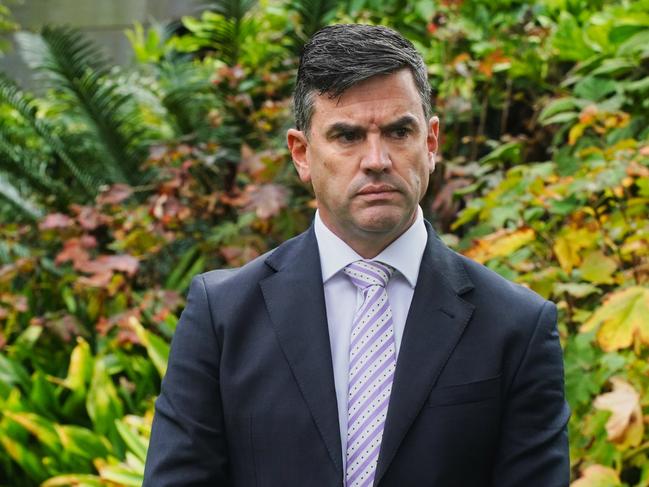 MELBOURNE AUSTRALIA - NewsWire Photos MAY 30, 2025: Leader of the opposition Brad Battin is seen during a press conference.Picture: NewsWire / Luis Enrique Ascui
