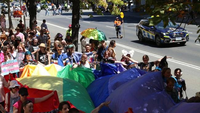 TasPride pride march Hobart 2025. Picture: Elise Kaine
