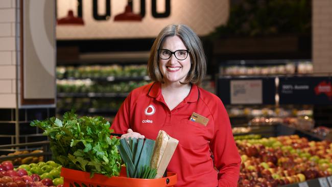 Coles CEO Leah Weckert at its Tooronga store. Picture: Nicki Connolly/NCA NewsWire