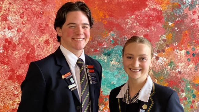 Westbourne Grammar School 2023 school captains Oscar McNaughton and Harriet Morton. Picture: Westbourne Grammar School.