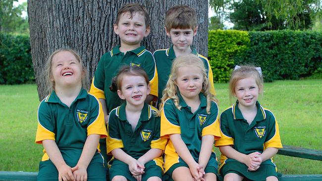 Bell State School, Prep 2022. Back row (L-R) Ethan, Jed. Front row (L-R) Oden, Frankie, Laura, Makisha. Picture: contributed.