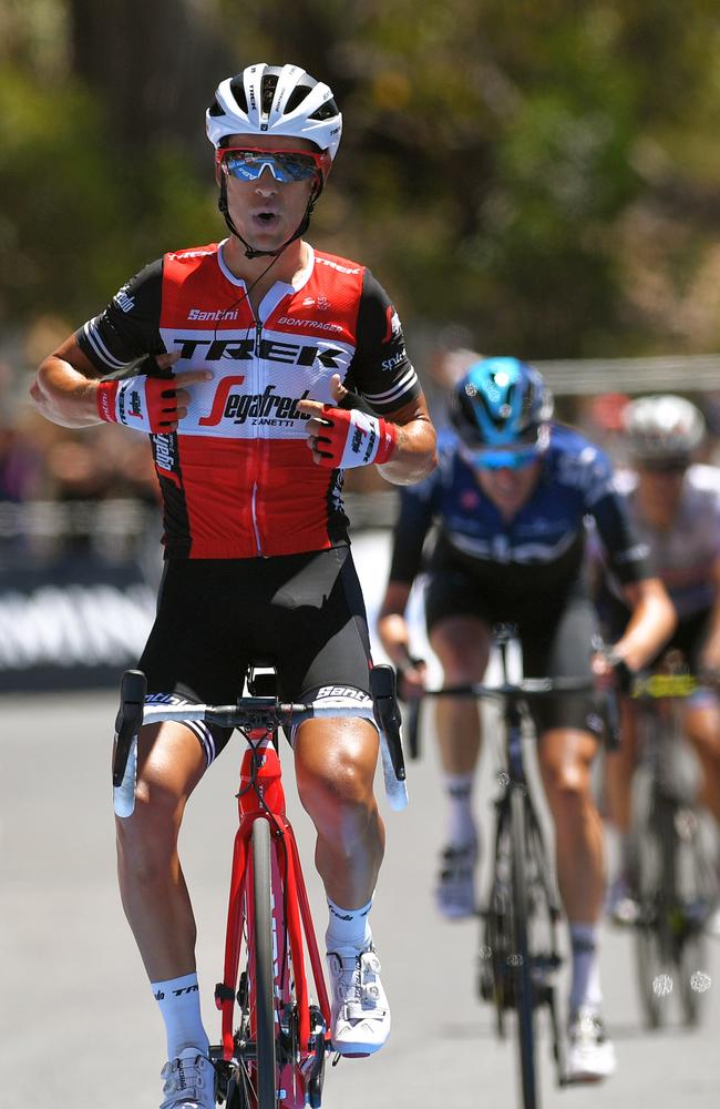 Richie Porte won the Willunga Hill stage for the sixth year in a row. Picture: Tim de Waele (Getty).