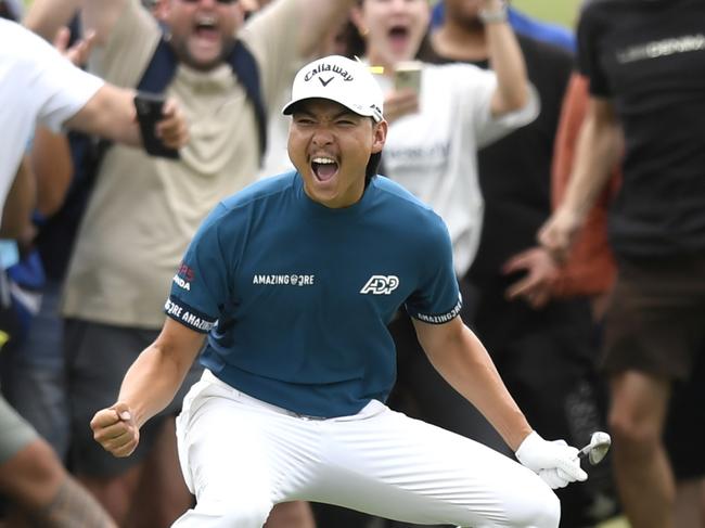 Min Woo Lee at the 2023 Fortinet Australian PGA Championship, Royal Queensland Golf Course, Brisbane, Sunday, November 26, 2023.  Picture: Dan Peled/PGA