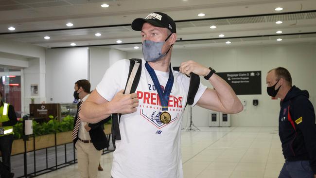 Tom McDonald rocks his premiership medallion. Picture: Mark Stewart