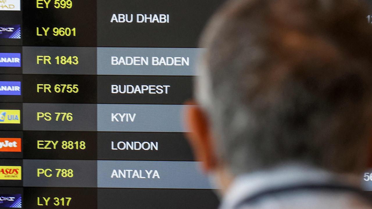 Some airlines have started to suspend flights to Ukrainian capital Kyiv. Picture: Jack Guez/AFP