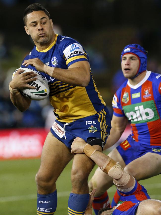 Jarryd Hayne on the field for the Parramatta Eels. Picture: AAP