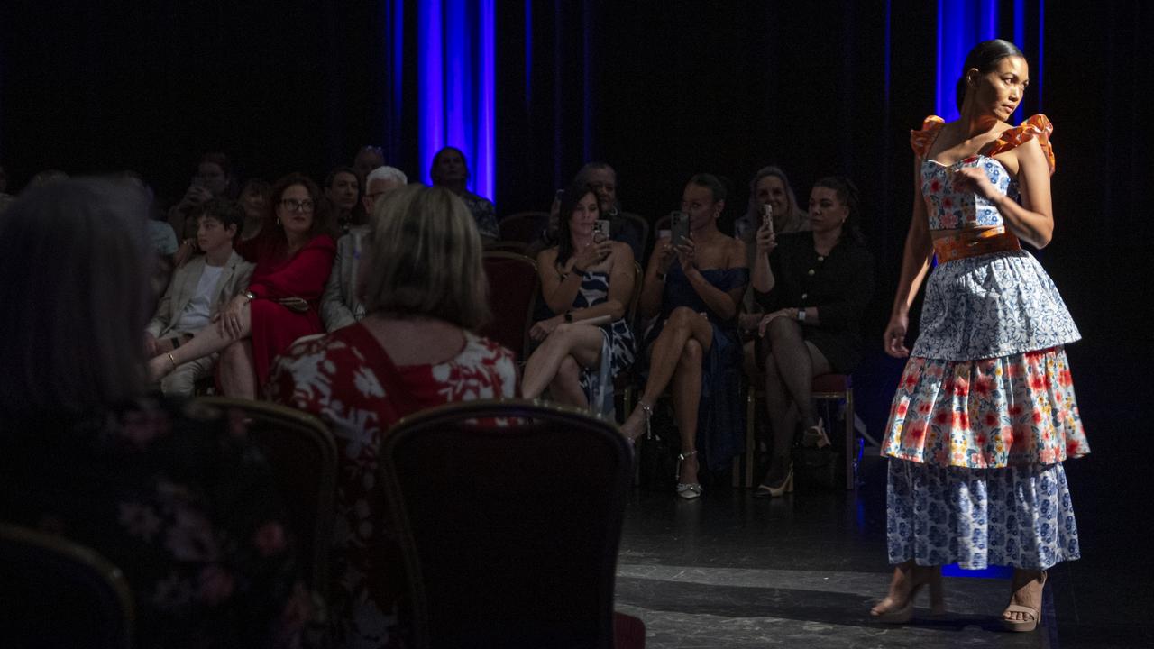 Designs by Fairholme College fashion are featured on the Emerging Designers runway of Toowoomba Fashion Festival at The Armitage Centre, Saturday, March 16, 2024. Picture: Kevin Farmer