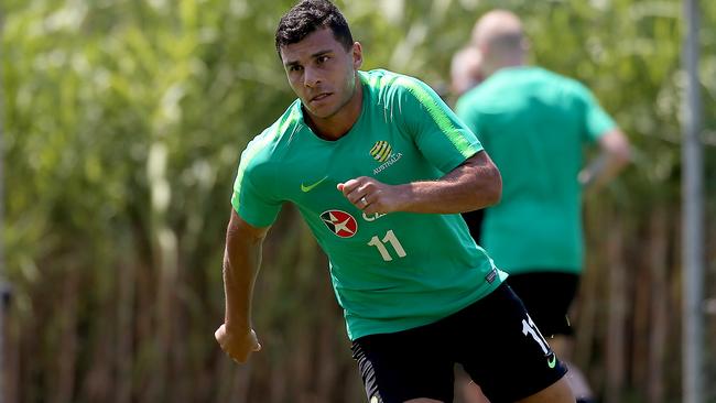 Andrew Nabbout has been identified as an attacking threat by the French boss Didier Deschamps. Picture: Toby Zerna