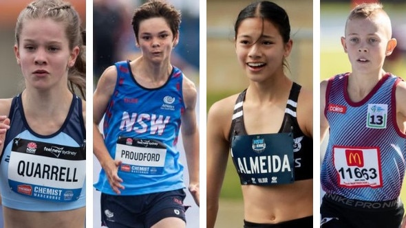 Some of the Little Athletics young guns representing NSW at the Australian titles.