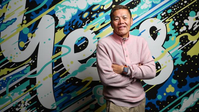Optus chief executive Allen Lew in Sydney yesterday. Picture: Hollie Adams