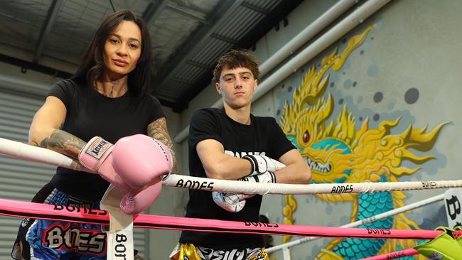 Two Surfcoast fighters Lani Williams and Billy O'Brien, 17, have been selected to represent Team Australia at the prestigious WBC Muay Thai World Games in Verona, Italy, this June. Picture: Alison Wynd