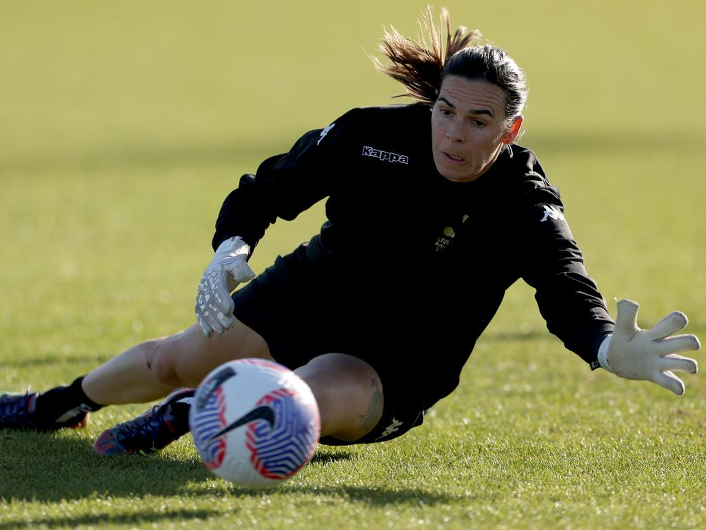 Lydia Williams will retire from international football after the Olympics. Picture: Jonathan DiMaggio/Getty Images