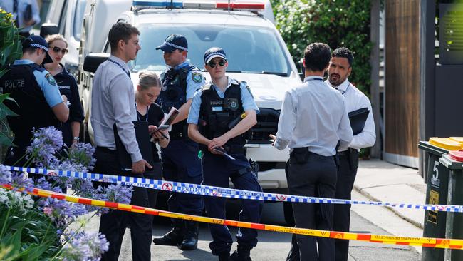 NSW Police detectives spent much of the day at the waterfront property and have launched an investigation. Picture: David Swift