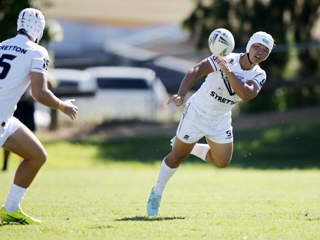 The Langer Trophy qualifying in Stafford, Stretton State College v Caloundra SHS Brisbane 22nd April 2025.  (Image/Josh Woning)