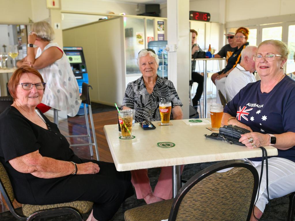 Australia Day celebrations: Maria Miller, Judy Adams and Janelle Pope at the Lismore City Bowlo.