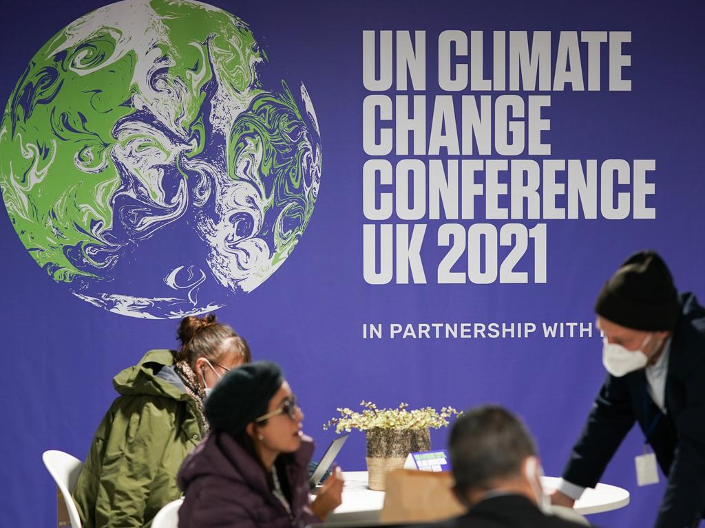 Delegates attend on day one of the COP 26 United Nations Climate Change Conference in Glasgow, Scotland. Picture: Ian Forsyth/Getty Images