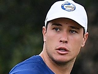 Parramatta Eels player Mitchell Moses takes part in a team training session at the Old Saleyards Reserve, in Sydney, Tuesday, February 5, 2019. (AAP Image/Dan Himbrechts) NO ARCHIVING