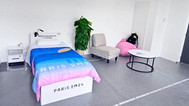 Beds at the Paris Olympics. Photo: Getty Images