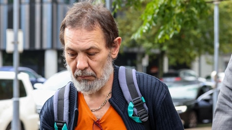 Belarusian performer Aleh Sidorchyk outside court after an earlier hearing. Picture: Russell Millard Photography