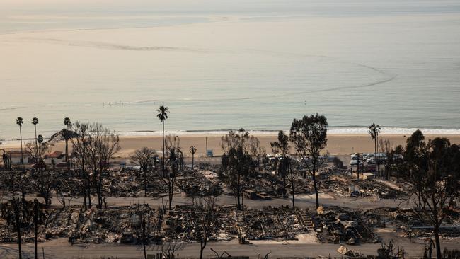 The Tahitian Terrace mobile home park on Pacific Coast Highway, destroyed in the Palisades Fire. Picture: AFP