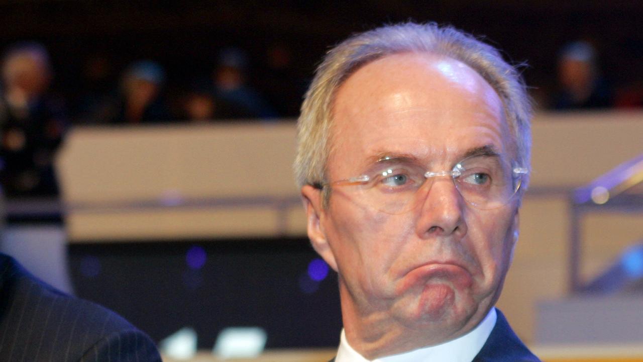 Sweden’s Sven Goran Eriksson was England’s manager at the 2002 and 2006 FIFA World Cups. He died aged 76 after a battle with pancreatic cancer. (Photo: AP/Thomas/Kienzle)