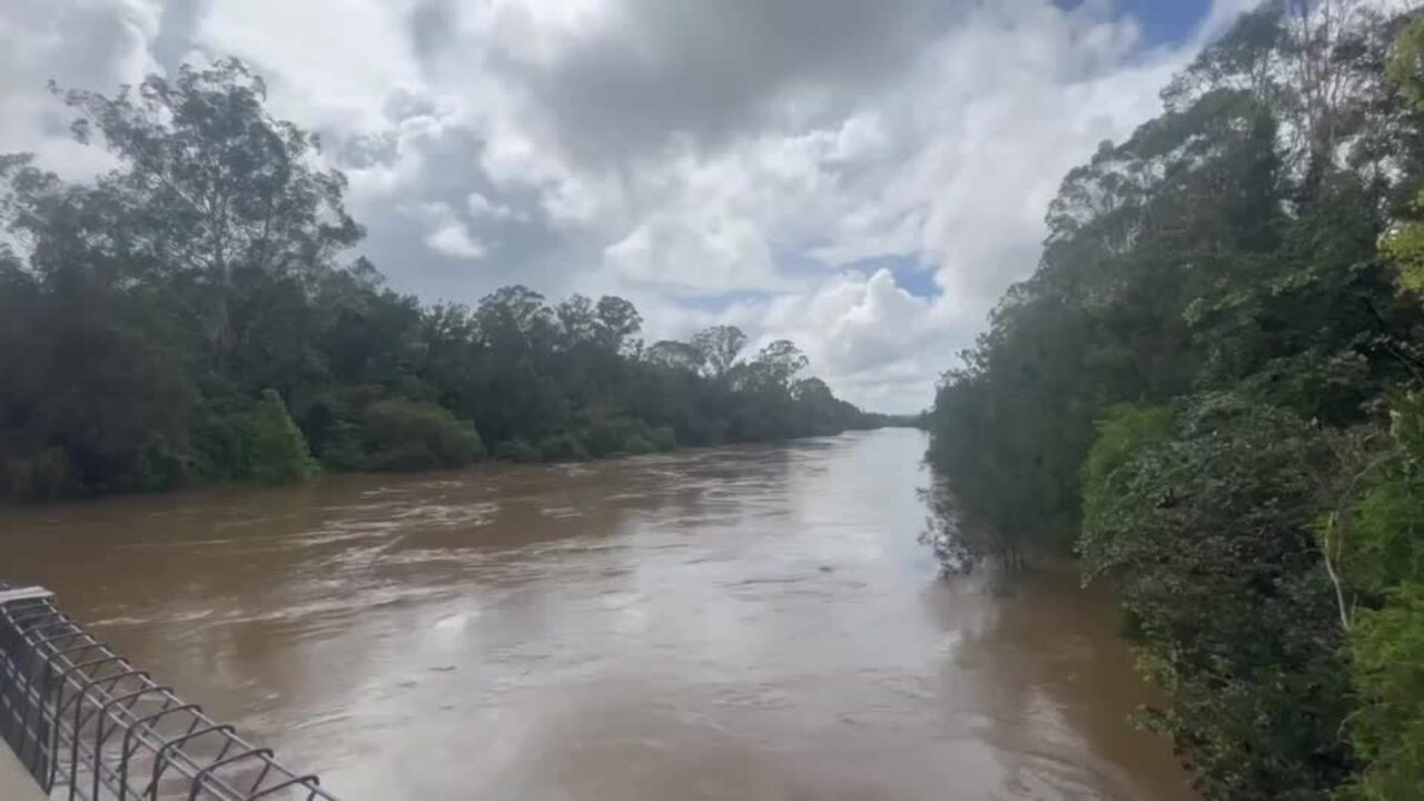 Minor flooding of the Mary River at Gympie following heavy rain