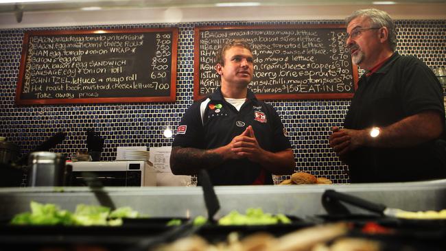 Jake Friend worked at 'Cafe Foveaux' while he was suspended from the Roosters in 2010.