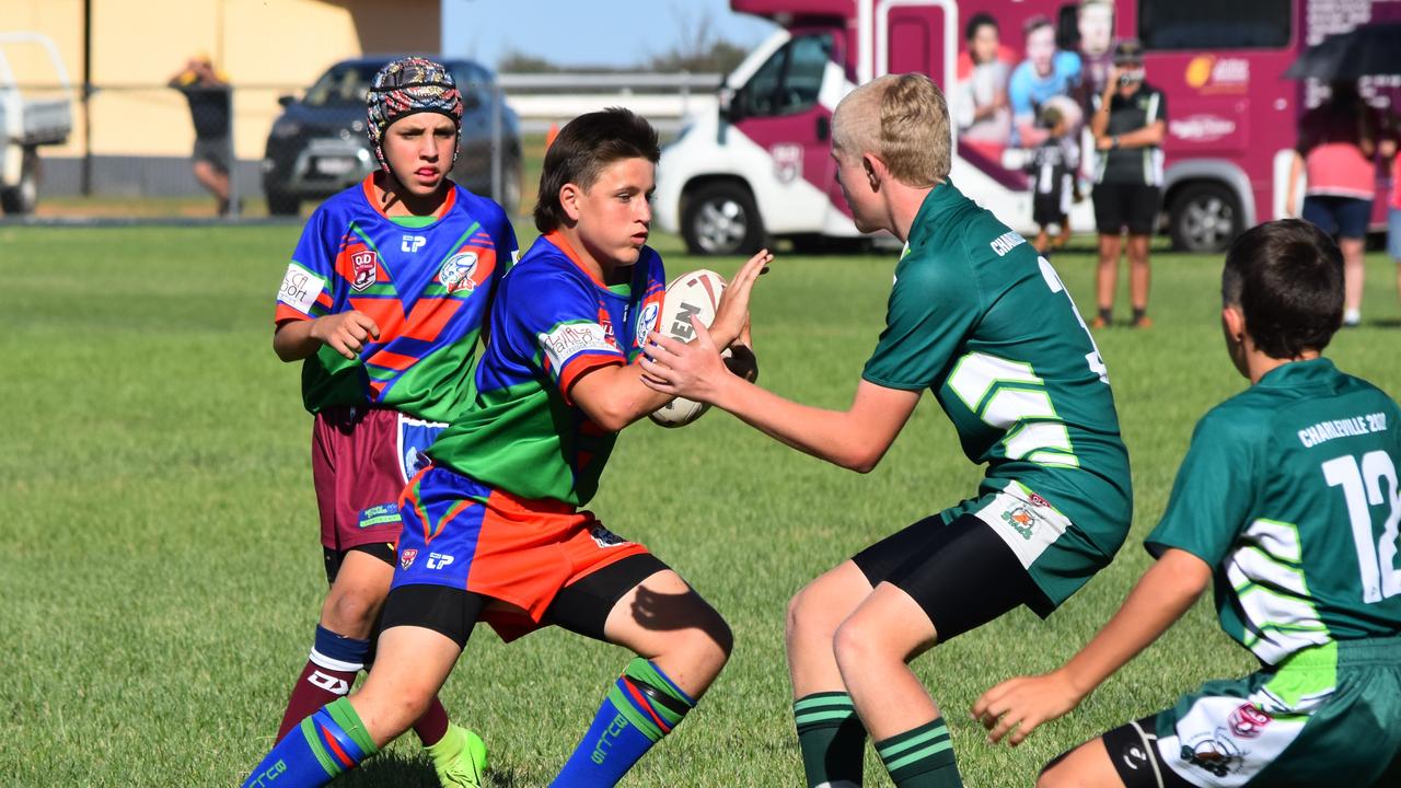Benderoo/Roma Saints v Lowood Stags U14. Adrian Vowles Cup 2020.