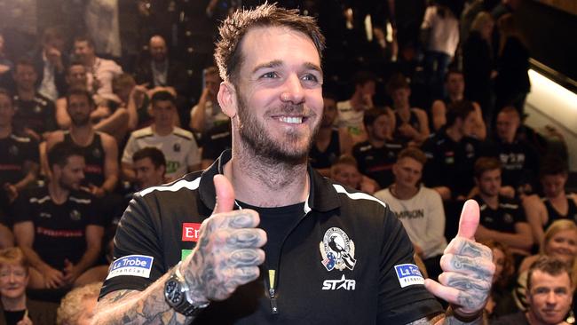 Dane Swan enjoyed plenty of good off-field moments this season. Picture: Getty Images.