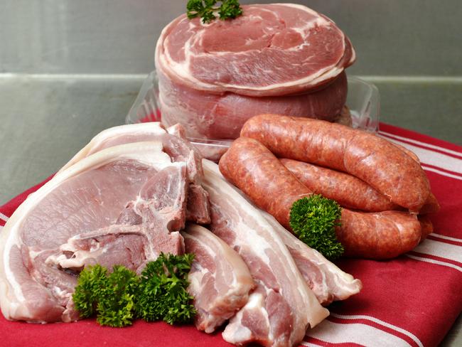 Pork chops, spare ribs, joint and sausages from Summerville Quality Meats.Photo: Claudia Baxter / The Queensland Times