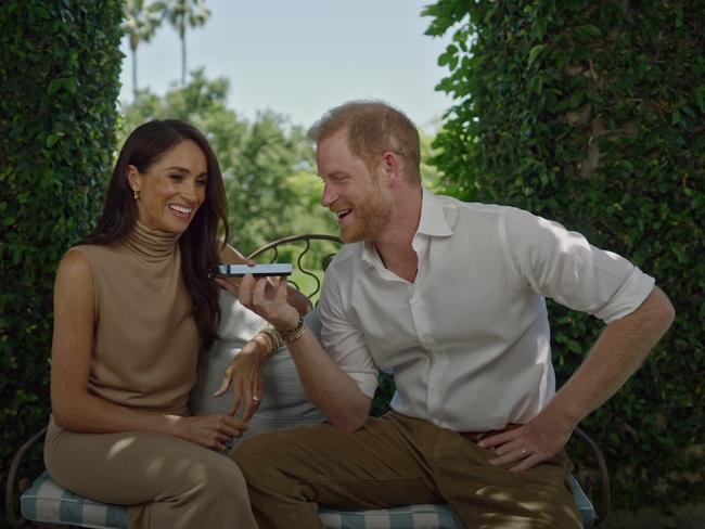 Harry and Meghan call recipients of the Responsible Technology Youth Power Fund. Picture: Responsible Technology Youth Power Fund/Vimeo