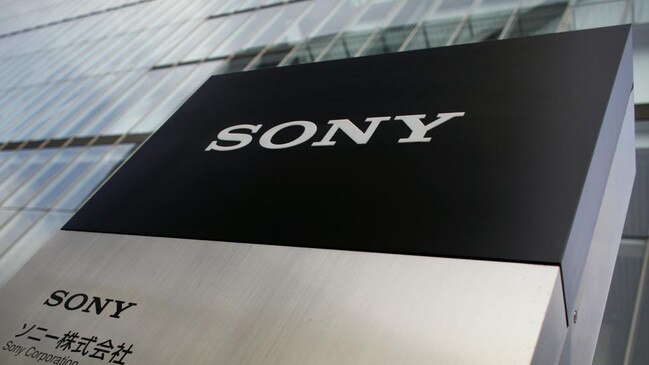 The Sony logo is seen outside the company's head office in Tokyo. Picture: AP