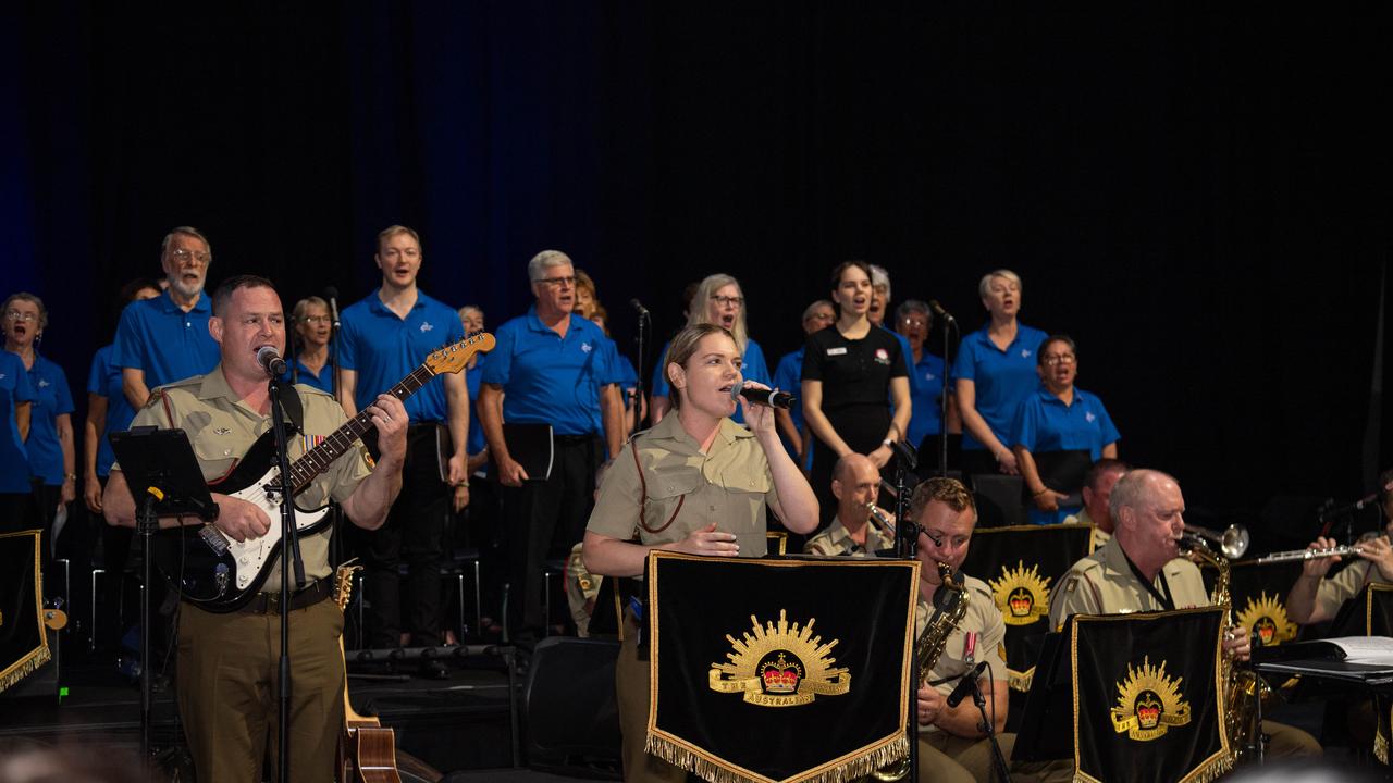 The Top End community gathered at the Darwin Convention Centre to commemorate the Bombing of Darwin. Picture: Pema Tamang Pakhrin