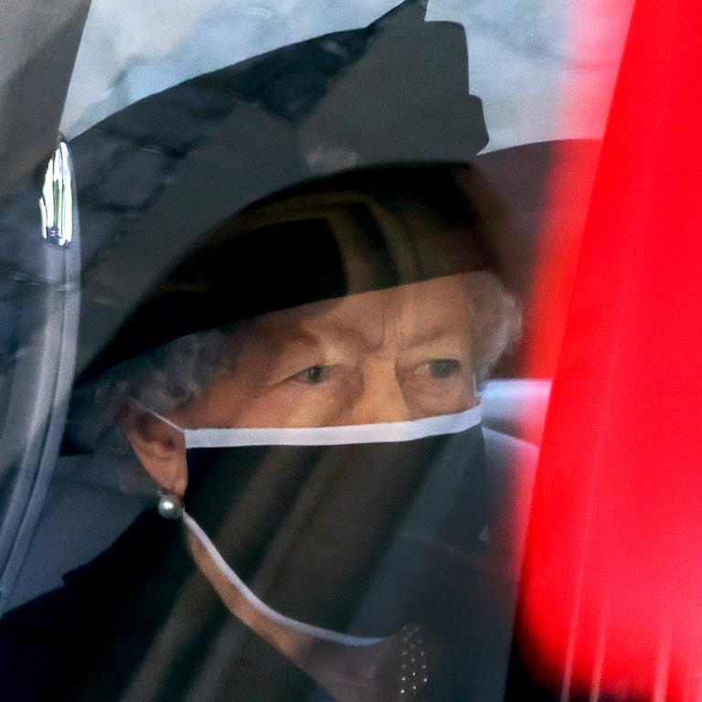 The Queen arrives. Picture: Getty