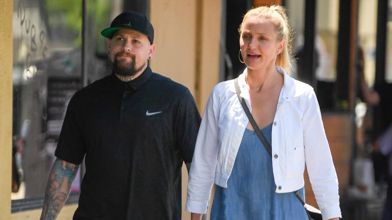 Benji Madden and Cameron Diaz in Hollywood. Picture: Splash News