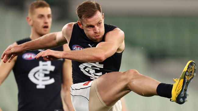 It hasn’t taken long for Carlton co-captain Sam Docherty to find his best form. Picture: Michael Klein