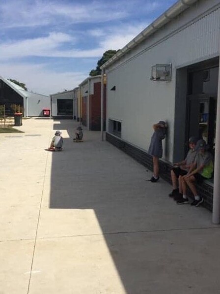 Students at Ashley Park Primary School in Doreen have no shade to play under.