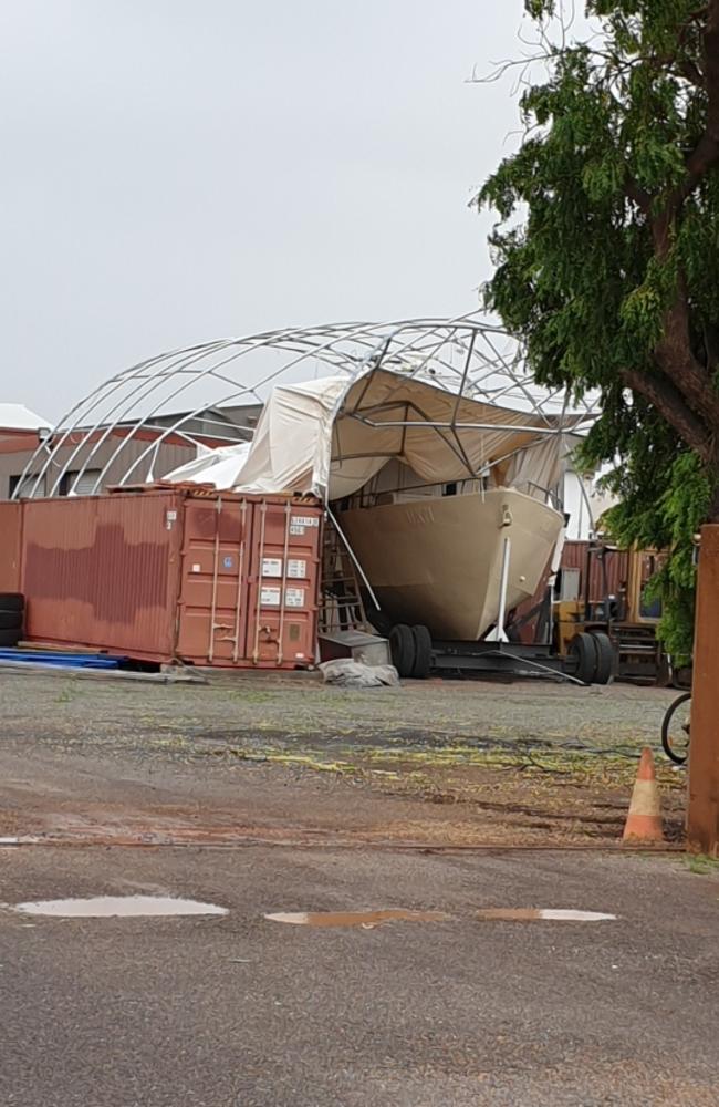 Wild winds whipped Karumba. Picture: Rose Bouwens