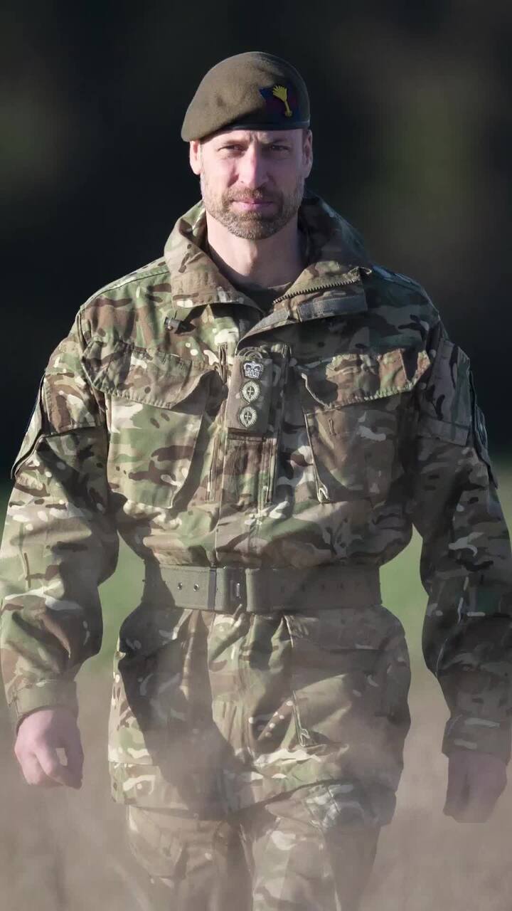 Bearded Prince William joins battalion for military exercises