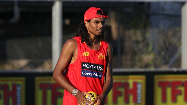 Lloyd Johnston training with the Gold Coast Suns at TIO Stadium. Picture: Gold Coast Suns