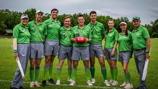 The NTFL's most accomplished umpire Mark Noonan has hung up the boots after more than two decades in the role. Picture: Patch Clapp / AFLNT Media