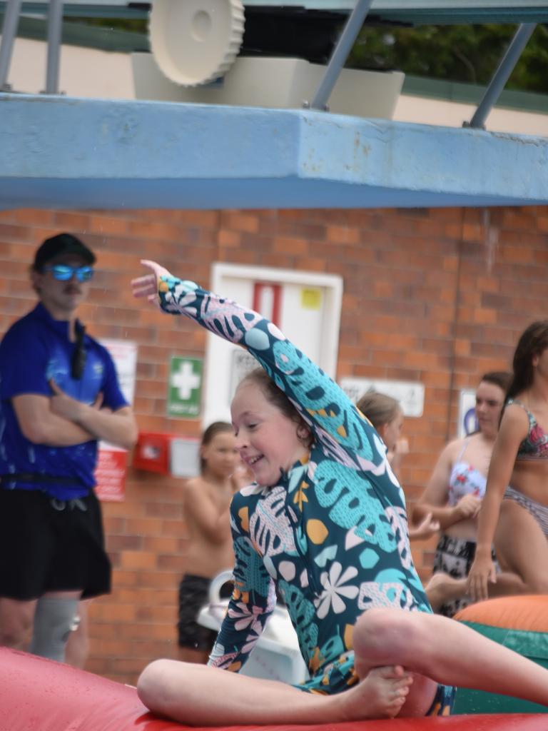 PARTY TIME: There were plenty of splatters and splashes at Dalby's pool party on Saturday.
