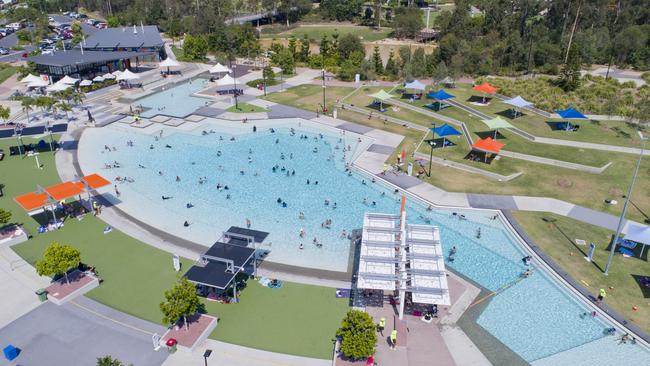 Will Caboolture West include a free lagoon, like this one at Springfield?