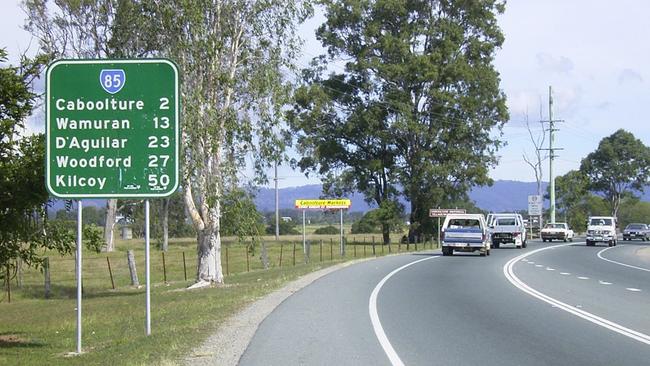 The D’Aguilar Highway was closed in both directions near Kilcoy after a truck crash early on Thursday morning. Picture: Michael Greenslade