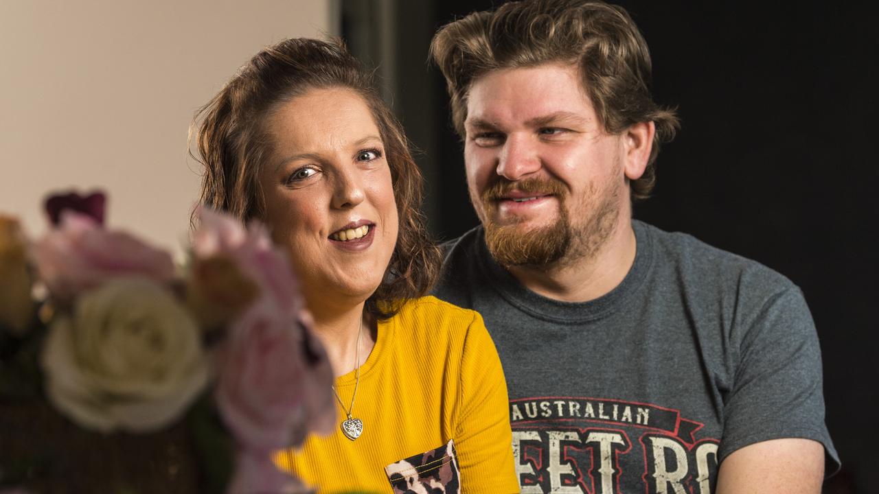 Kahler Baker, pictured with her husband Michael Baker, has Alagille syndrome and has required a kidney and liver donation. Picture: Kevin Farmer