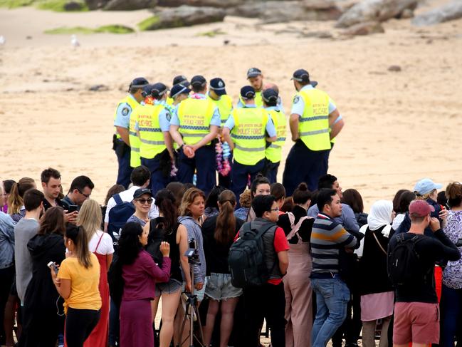 Foggy start at Bondi for the royal visit , small crowds about. Picture: John Grainger